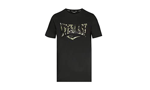 Everlast Spark Camo Camiseta para Hombre Con Diseño De Camuflaje, Negro, S
