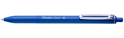 Pentel iZee Bolígrafo BX470 - Boli Retráctil con Cuerpo Mate y Clip Metálico, de Uso muy Cómodo para Escritura Suave, Perfecto para Colegios y Oficinas