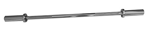 Sveltus Olympic Bar 130 cm con topes de discos, barra de musculación unisex, cromada