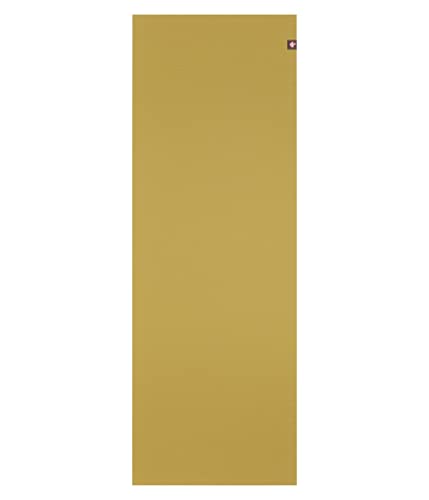 Manduka eKO - Esterilla de yoga para mujeres y hombres, fuerte, duradera, agarre antideslizante, 5 mm de grosor, 71 pulgadas, color dorado