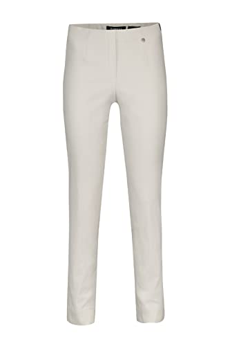Robell Style Marie - Pantalones elásticos para Mujer con Corte Recto y Corte Recto con Abertura para anuncios de televisión, Beige, 48