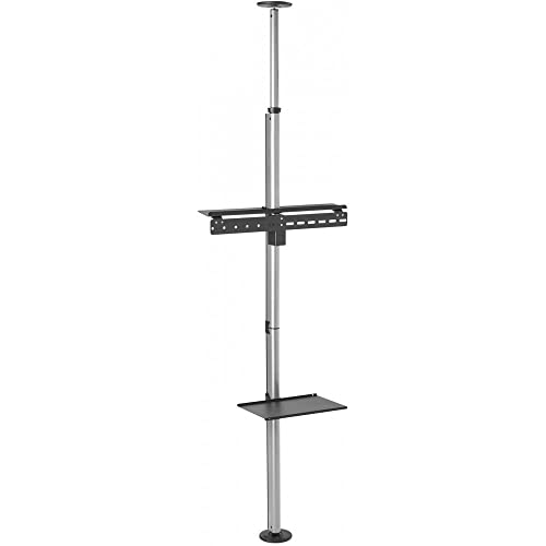 Techly ICA-TR32 - Soporte de pie para pantalla plana (Fixed flat panel floor stand, Negro, Gris, 177,8 cm (70