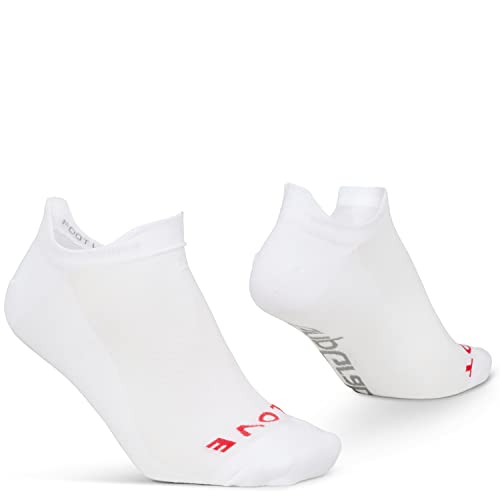 GripGrab Classic No-Show Invisible Cycling Socks-Short Low Sneaker Trainer Summer Liner Bike, Spinning, Indoor Calcetines Ciclismo, Unisex-Adult, Blanco, L (44-47)