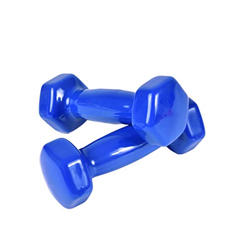 LYRWISHLTD Macuernas 0.5kg,1kg,2kg,3kg,4kg Mancuernas de musculacion Pesas Mujer Aparato Fitness Pesas Gimnasio en casa fácil de Limpiar Mancuernas Gimnasio en casa Kit (Color : Blue, Size : 1KGX2)