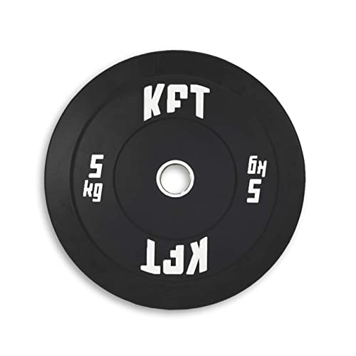KFT Disco Bumper Negro, Disco Olímpico Bumper Halterofilia, Levantamiento de Peso, Disco Bumper Pesas (5)