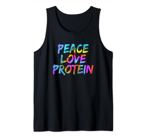 Paz Amor Proteína Fitness Entrenamiento Decir Deporte Camiseta sin Mangas