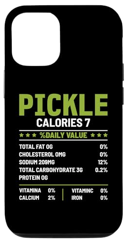 Carcasa para iPhone 12/12 Pro Pickle Lover Women Men Kids - Funny Pickle Nutrition Facts
