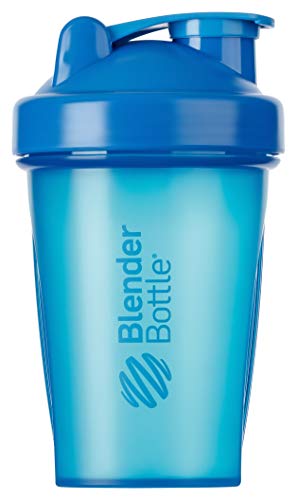BlenderBottle Classic Botella de agua | Botella mezcladora de batidos de proteínas | con batidor Blenderball | libre de BPA | 590ml - Cyan