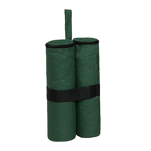 perfk Canopy Sandbag Canopy Weight Bag Patio Sombrilla Toldo Pierna Pesos 10-15kg sin Arena para Canopy Carpa Canopy Peso al Aire Libre, Verde