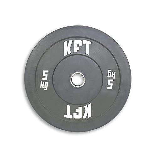 KFT Disco Bumper Competición Color - 5 kg, Disco Olímpico Bumper Halterofilia, Levantamiento de Peso, Disco Bumper Pesas