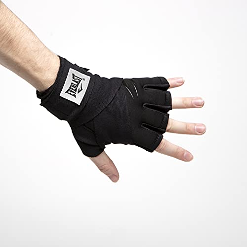 Everlast Evergel Guantes Con Gel, Vendas De Boxeo, Negro, L