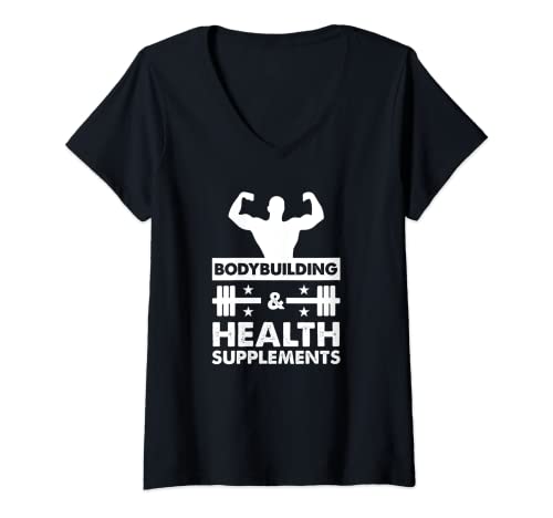Suplementos de culturismo y salud para deportes fitness levantamiento de pesas Camiseta Cuello V
