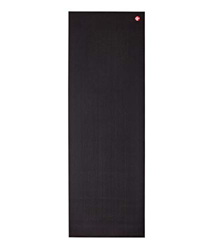 Manduka PRO Lite - Esterilla de yoga ligera para mujeres y hombres, antideslizante, cojín para apoyo y estabilidad de las articulaciones, 4.7 mm de grosor, 79 pulgadas (200 cm), color negro