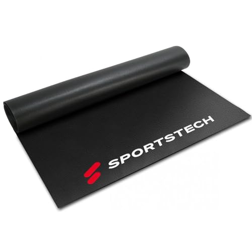 Sportstech Esterilla Protección de Suelo 4-6mm | Esterilla Protectora para aparatos de Fitness | Alfombra Antideslizante para Cintas de Correr y Bicicletas | Resistente al Sudor - También para Yoga