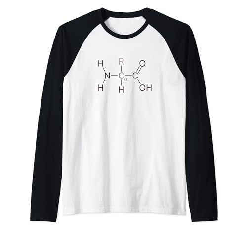 Poder de la proteína: obra maestra de la molécula de fuerza e inteligencia Camiseta Manga Raglan