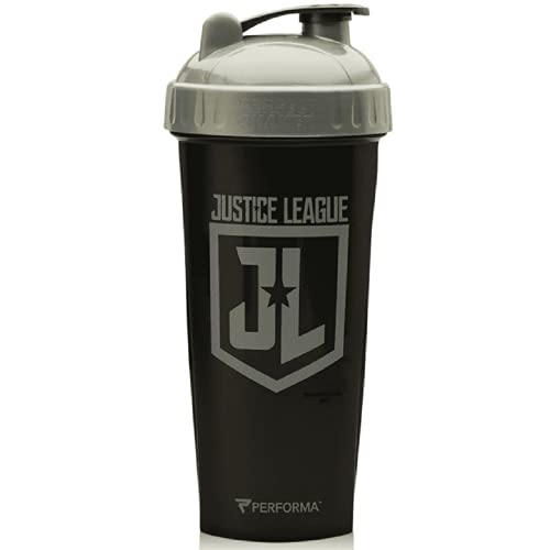 Performa Hero Series DCs Justice League - Proteinshaker Hero Shaker Entrenamiento Culturismo - 800ml (Justice League Logo)