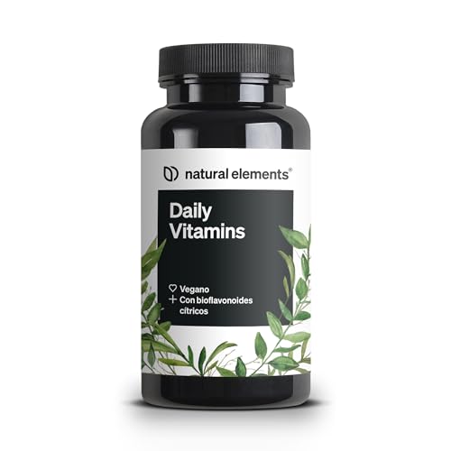 Daily Vitamins – 120 cápsulas multivitamínicas – todas las vitaminas A-K – perfecto para deportistas – vegano, alta dosificación, sin aditivos – producido y probado en laboratorio en Alemania