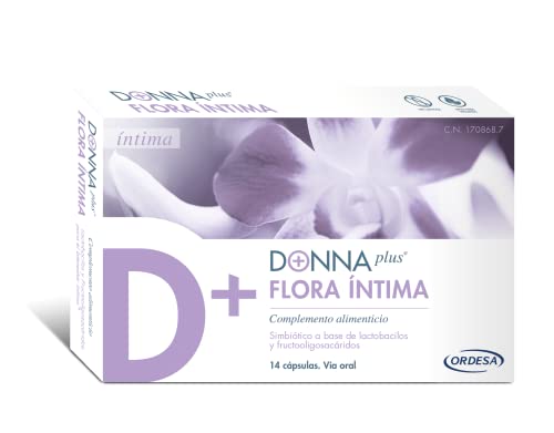 DONNAplus Flora Íntima | Complemento Alimenticio para el Bienestar Íntimo con Lactobacillus y FOS - 14 Cápsulas