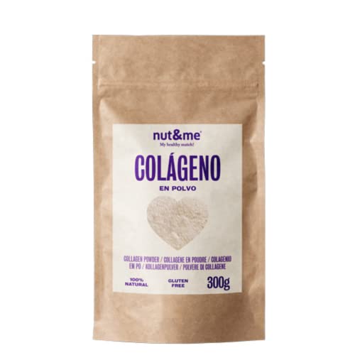 Colágeno hidrolizado en polvo 300 gr nut&me | Keto| Sin gluten, sin lactosa, sin aditivos | Sin OGM | Sin aceite de palma | Alto en proteínas |
