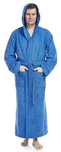 Arus Pacific Albornoz -Pacific- con capucha para hombre, tamaño hombre: L, tamaño unisex: L-XL, Azul Real