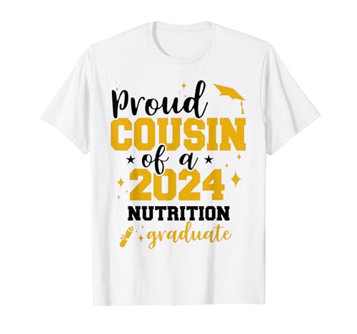 Orgulloso primo de clase 2024 Graduado en nutrición Senior Grad 24 Camiseta