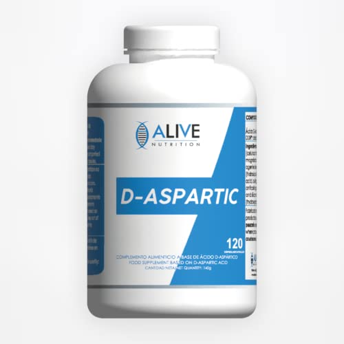Ácido d-aspártico. D aspartic acid. Ácido aspártico. Potente desintoxicador. Evita la fatiga y mejora el estado de ánimo. Bote con 120 cápsulas. Suplementos vitamínicos. Suplementos deportivos.