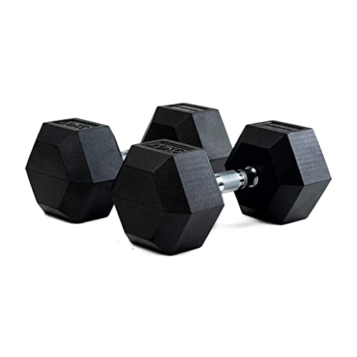 Bodytone - Mancuernas de Goma hexagonales Profesionales de 20 kg (Par) | H20