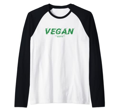 Vegano verde culturista vegetariano Gimnasio Fitness Nutrición Camiseta Manga Raglan