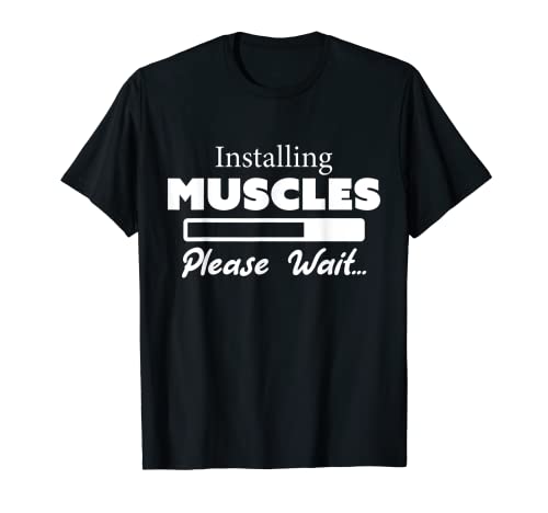 Hombre Installing muscles Fitness culturismo regalo entrenamiento Camiseta