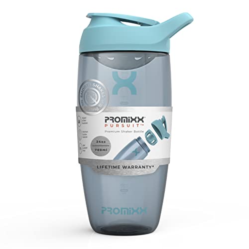 Promixx Botella Agitadora de Proteínas Premium para Batidos Suplementarios - Taza Fácil de Limpiar, Duradera (700 ml, Azul Océano)