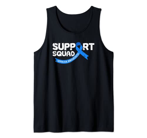 Apoyo Escuadrón Apraxia Concienciación Trastorno Motor Cinta Azul Camiseta sin Mangas