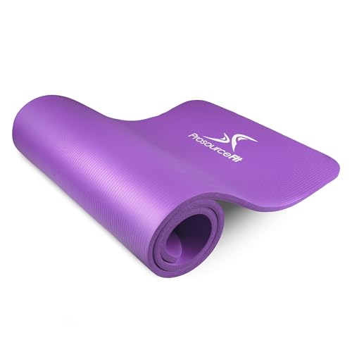 ProsourceFit ProSource ps-2006-mat-purple-ffp-Esterilla, Color Morado Esterilla Extra Gruesa para Yoga y Pilates de 1,27 cm, Unisex Adulto, Purple, 1/2