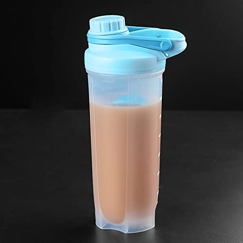 GraSky Blue Kawaii Protein Shaker Bottle - Capacidad de 700 ml para Deportes, portabilidad para niños y Adolescentes