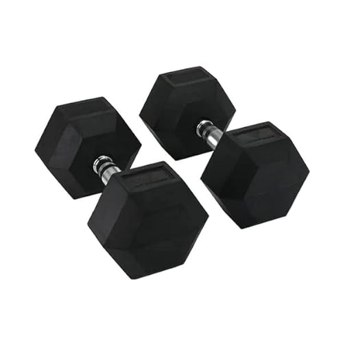 Hit Fitness Dumbbells hexagonales | 7 kg, Unisex, Negro, 7.0kg, Pair