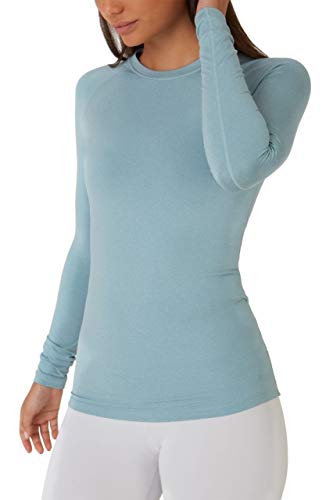 TCA Camiseta de Manga Larga de Entrenamiento SuperThermal para Mujer - Cian, XL