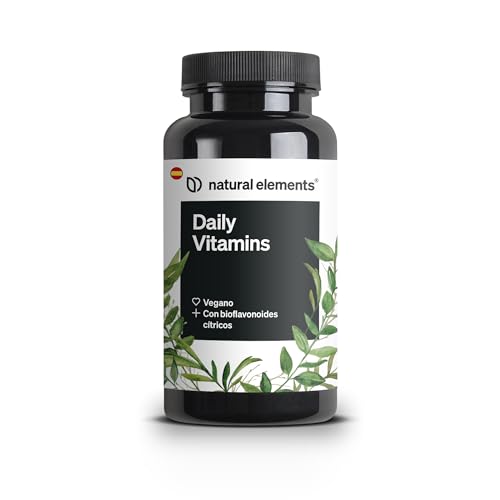 Daily Vitamins – 120 cápsulas multivitamínicas – todas las vitaminas A-K – perfecto para deportistas – vegano, alta dosificación, sin aditivos – producido y probado en laboratorio en Alemania