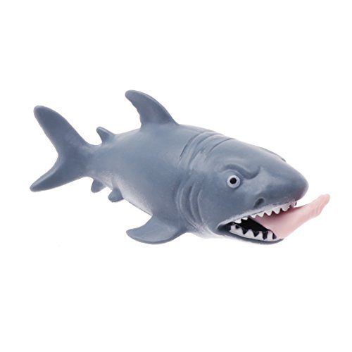 carrykt Shark Squeeze Vent juguete divertido alivio del estrés prensa para escupir pierna niños regalo novedad