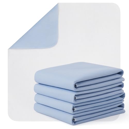 BHVESLL Almohadilla de cama lavable para incontinencia, 36 x 54 pulgadas, 2 paquetes de almohadillas reutilizables, almohadilla de cama impermeable con mejor absorción de líquidos, perfecta para