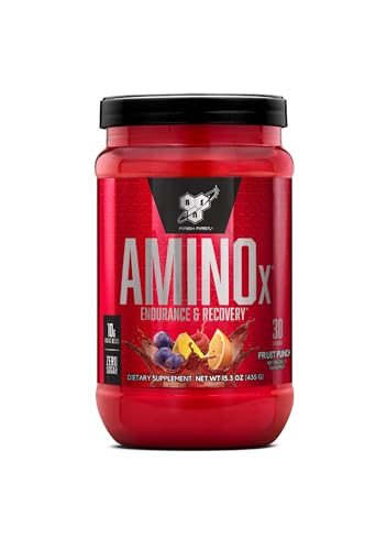 BSN Nutrition Suplemento Amino X con Vitamina D, Vitamina B6 y Aminoácidos, Sabor Ponche de Frutas, 30 Porciones, 435 g