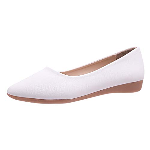 Zapatillas Blancas de Mujer en Zapatos y complementos Slip - En los Zapatos Femeninos Puntiagudos Fashion Solid Color Shoes Jobs Zapatos de los pies Zapatillas Blancas de Mujer