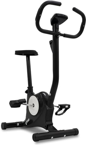 Ffitness FLC201BN - Bicicleta estática fácil de trabajar en casa con cardio Gym Fitness Trainer, equipo deportivo, entrenamiento corporal, adelgazar la celulitis, músculos y piernas resistencia, Negra