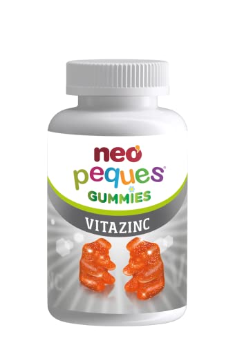 NEO PEQUES | Gummies Vitazinc | 30 Gominolas | Ositos Ricos en Vitaminas y Zinc | Refuerzan Las Defensas de Forma Natural | Sabor Fresa