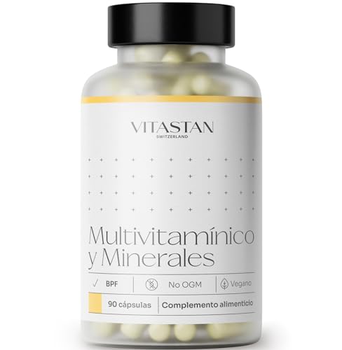 Multivitamínico VITASTAN 90-21 Vitaminas y Minerales Esenciales Para Hombres y Mujeres - Mejora la Salud del Sistema Inmunológico - Mejora la Bbsorción de Nutrientes - Libre de alérgenos