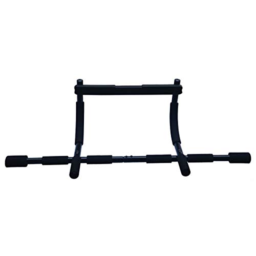 WYY Barra de dominadas multiagarre, de acero, con múltiples agarres, puede contener 136 kg, puede fortalecer brazos, espalda, núcleo, hombros (color negro).