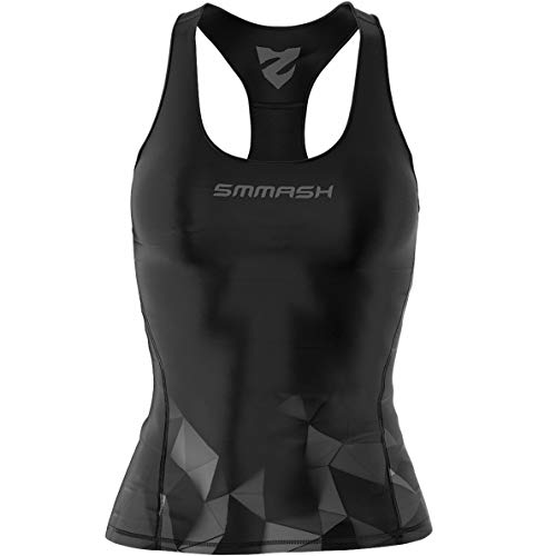 SMMASH - Camiseta Deportiva para Mujer con Tirantes para Entrenamiento de musculación, Yoga, Fitness, Tanque, Top Sportswear Ropa Deportiva de Material Antibacteriano