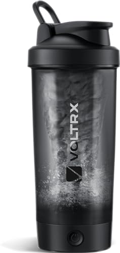 VOLTRX Titanus - Botella mezcladora eléctrica recargable con USB C, para batidos de proteínas y batidos de reemplazo de comidas, sin BPA, 24 onzas