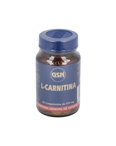 GSN | L-Carnitina Tartrato | Aumento de Energía, Rendimiento Deportivo y Recuperación | Incrementa Fuerza y Vitalidad en Dietas | Quema Grasas | Reduce Sensación de Hambre | 80 comprimidos | 748 mg