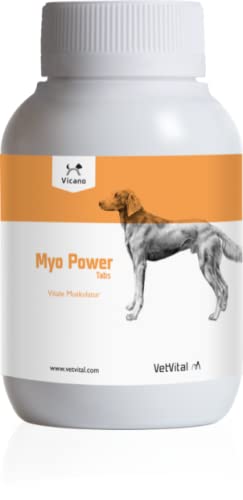 VetVital Vicano Myo Power Tabs | 100 tabletas | Suplemento para perros | Para construir y mantener una musculatura suelta y resistente, promover la alegría del movimiento