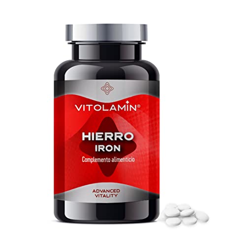 HIERRO Suplemento - VITOLAMIN® 180 COMPRIMIDOS VEGETARIANOS - Contribuye al metabolismo energético y reduce el cansancio y la fatiga