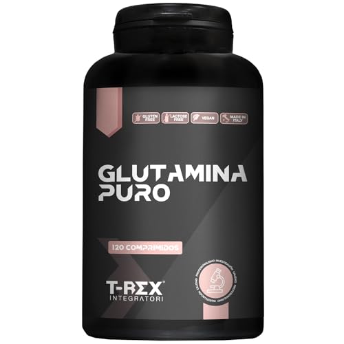 L-Glutamina Pura 120 Tabletas - Reduce la Fatiga Post Entreno - Suplemento de Aminoácidos Glutamine, T-Rex Integratori